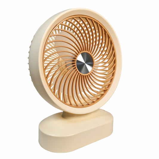 Ventilator, cu acumulator, Naimeed D5850, USB, Crem, 197x255x78mm