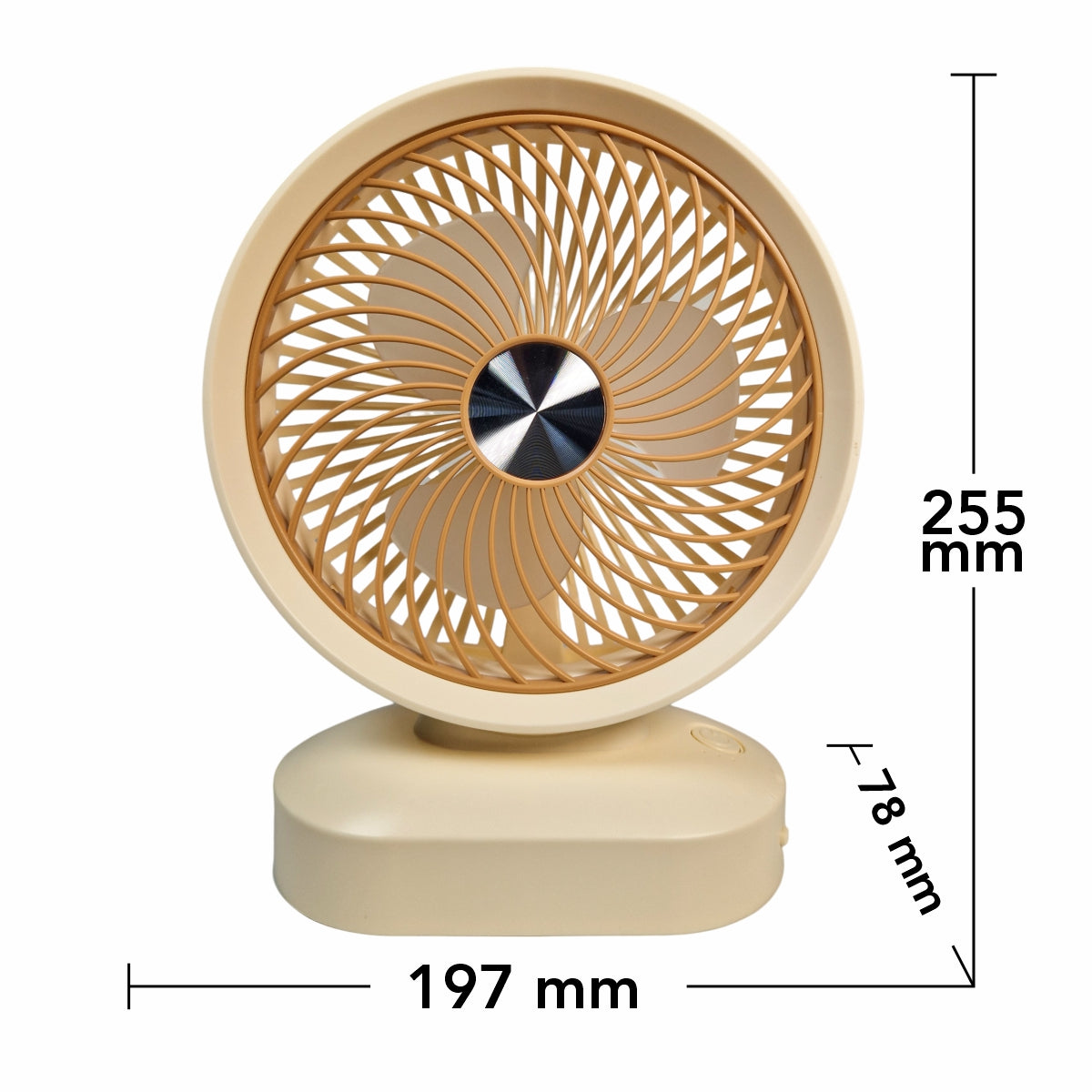Ventilator, cu acumulator, Naimeed D5850, USB, Crem, 197x255x78mm - 221.ro