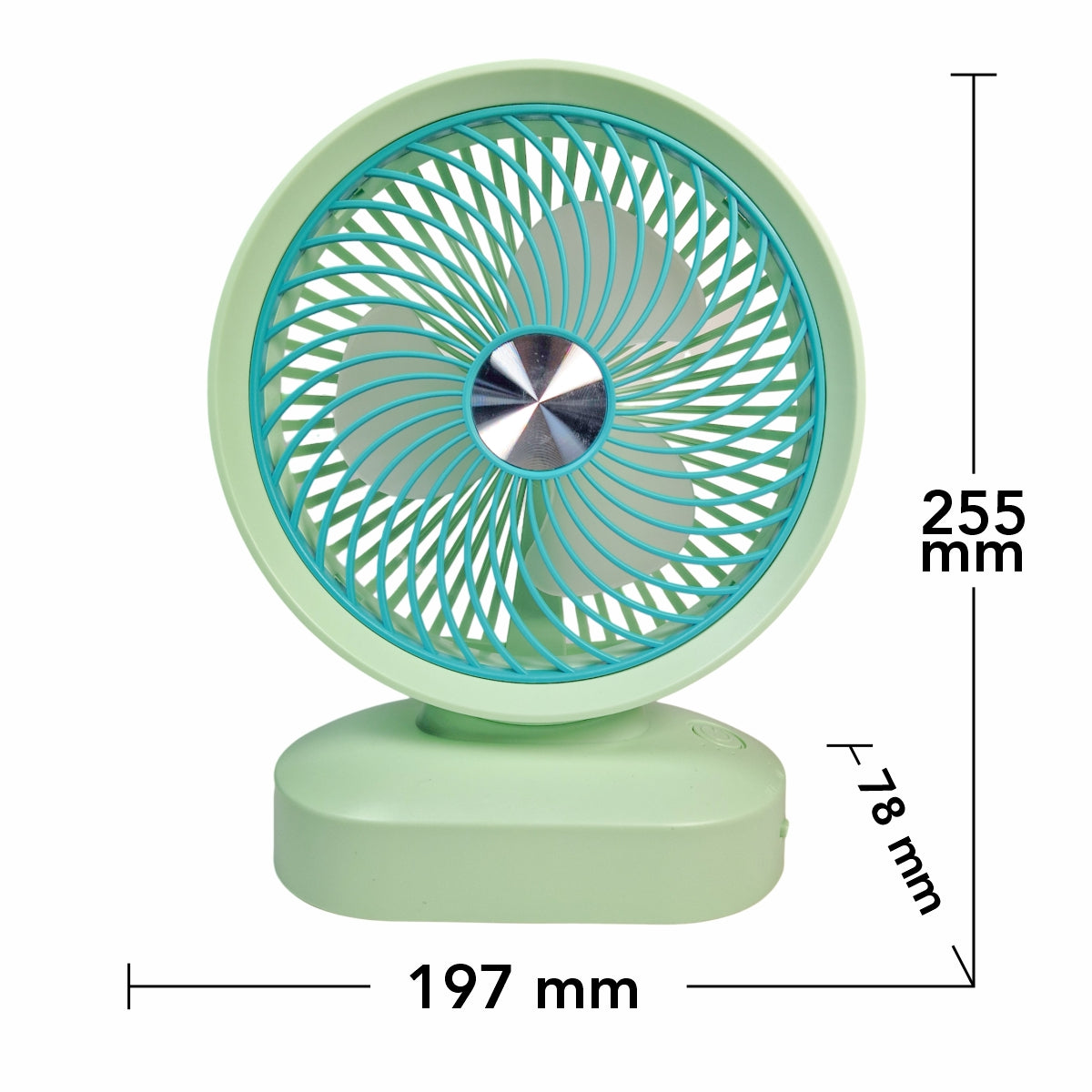 Ventilator, cu acumulator, Naimeed D5852, USB, Verde, 197x255x78mm