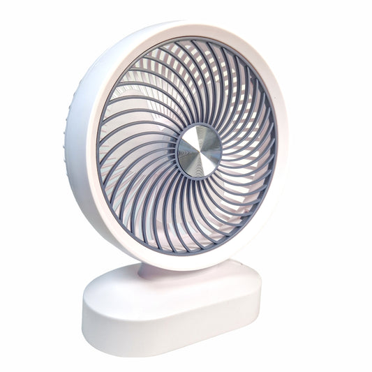 Ventilator, cu acumulator, Naimeed D5853, USB, Alb, 197x255x78mm