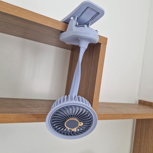 Ventilator, cu acumulator, Naimeed D5859, USB, Albastru, 105x240x90mm