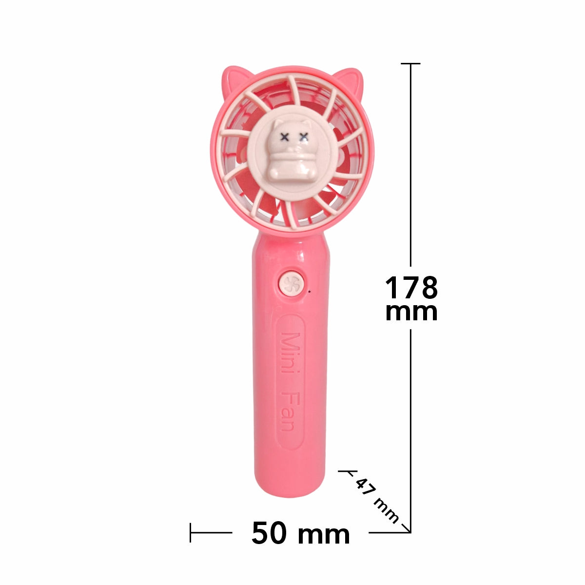 Ventilator, cu acumulator, Naimeed D5875, USB, Roz, 50x178x47mm