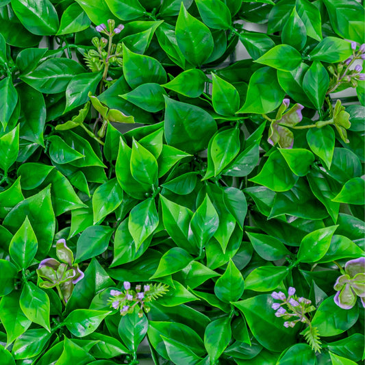 Panou din plante artificiale, cu frunze, Naimeed D5901, Verde Inchis, 600x400mm