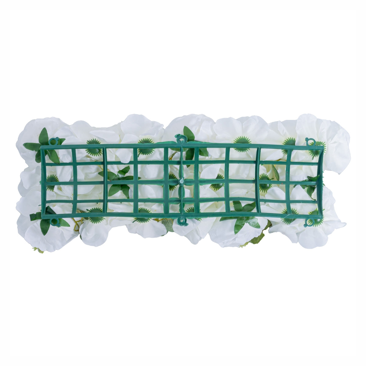 Panou din plante artificiale cu flori, Naimeed D5907, Alb, 250x100mm