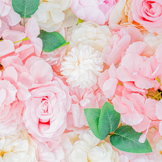 Panou din plante artificiale cu flori, Naimeed D5912, Roz, 600x400mm