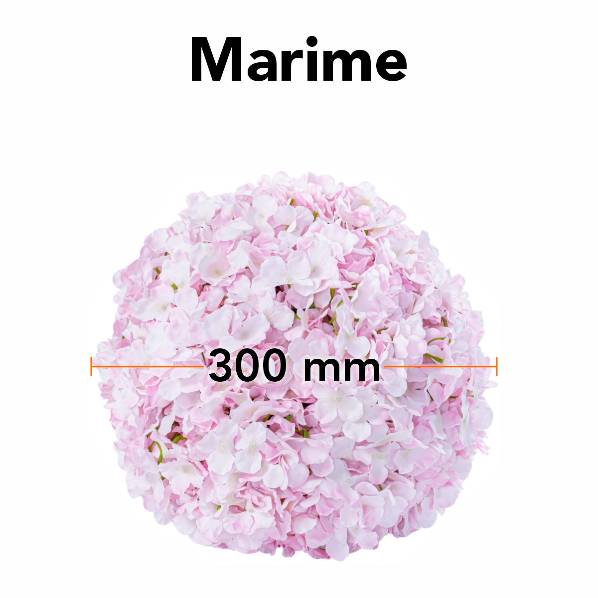 Sfera din plante artificiale, cu flori, Naimeed D5916, Roz, 300mm