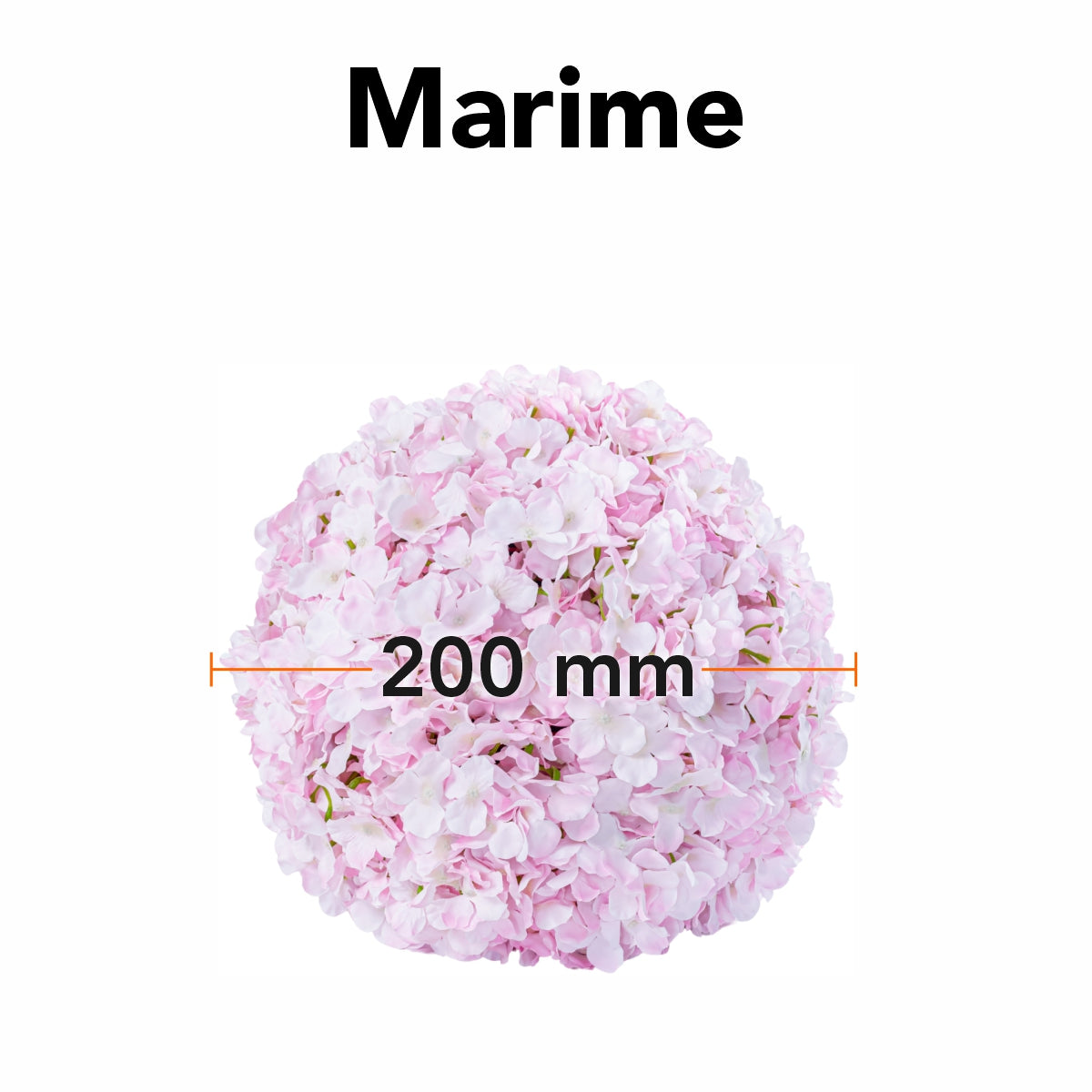 Sfera din plante artificiale, cu flori, Naimeed D5920, Roz, 200mm