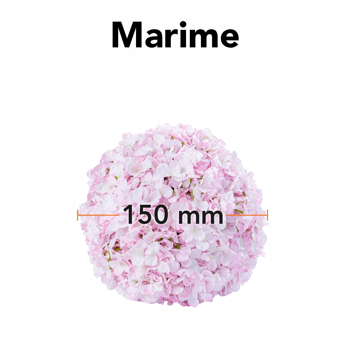 Sfera din plante artificiale, cu flori, Naimeed D5924, Roz, 150mm