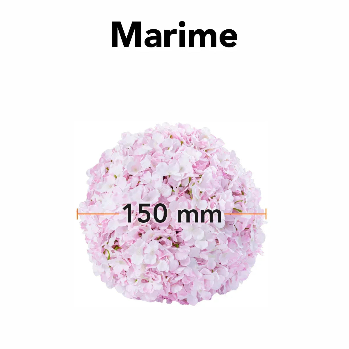 Sfera din plante artificiale, cu flori, Naimeed D5924, Roz, 150mm - 221.ro