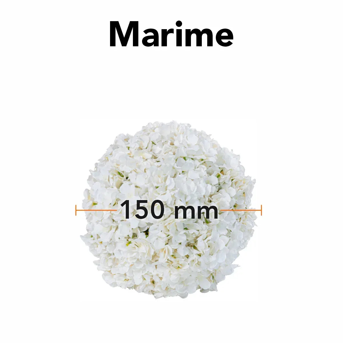 Sfera din plante artificiale, cu flori, Naimeed D5926, Alb, 150mm - 221.ro