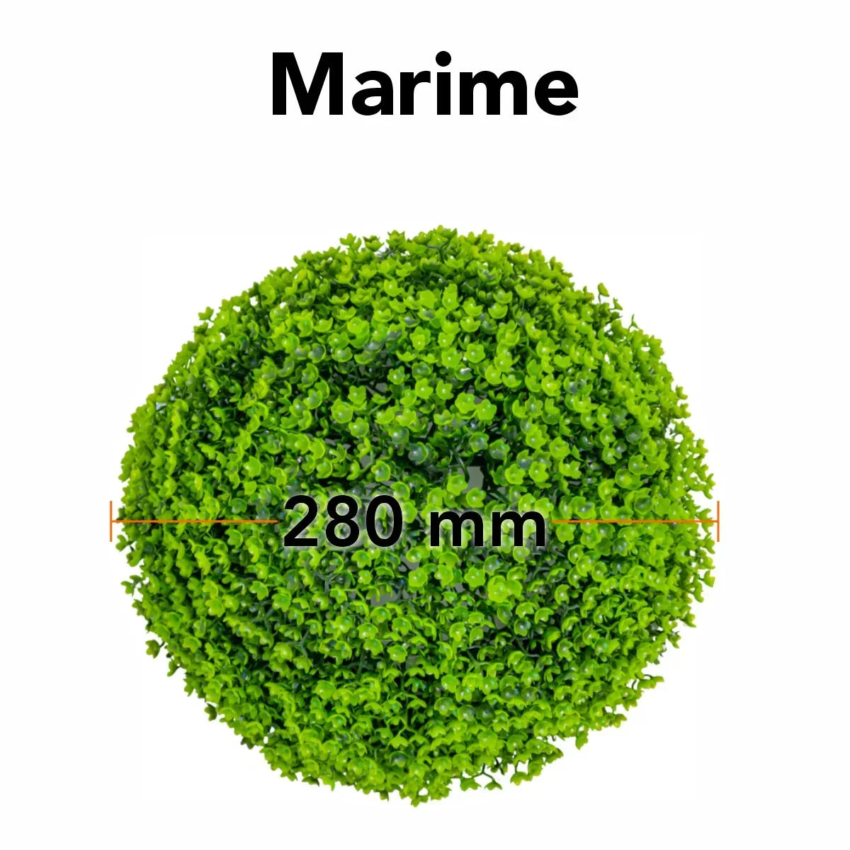 Sfera din plante artificiale, cu flori, Naimeed D5935, Verde Inchis, 280mm - 221.ro