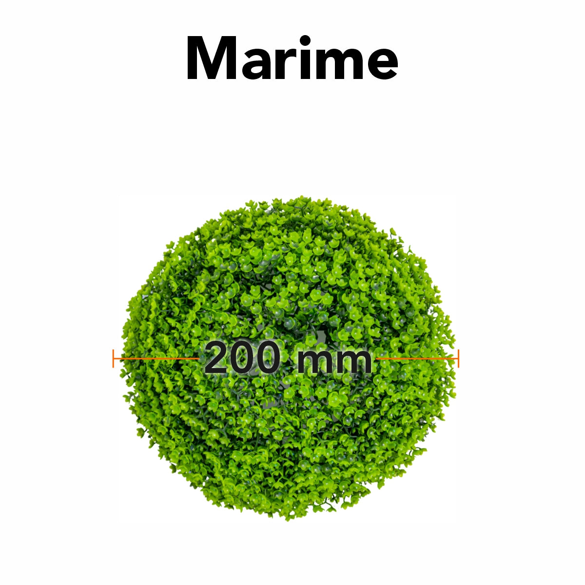 Sfera din plante artificiale, cu flori, Naimeed D5936, Verde Inchis, 200mm