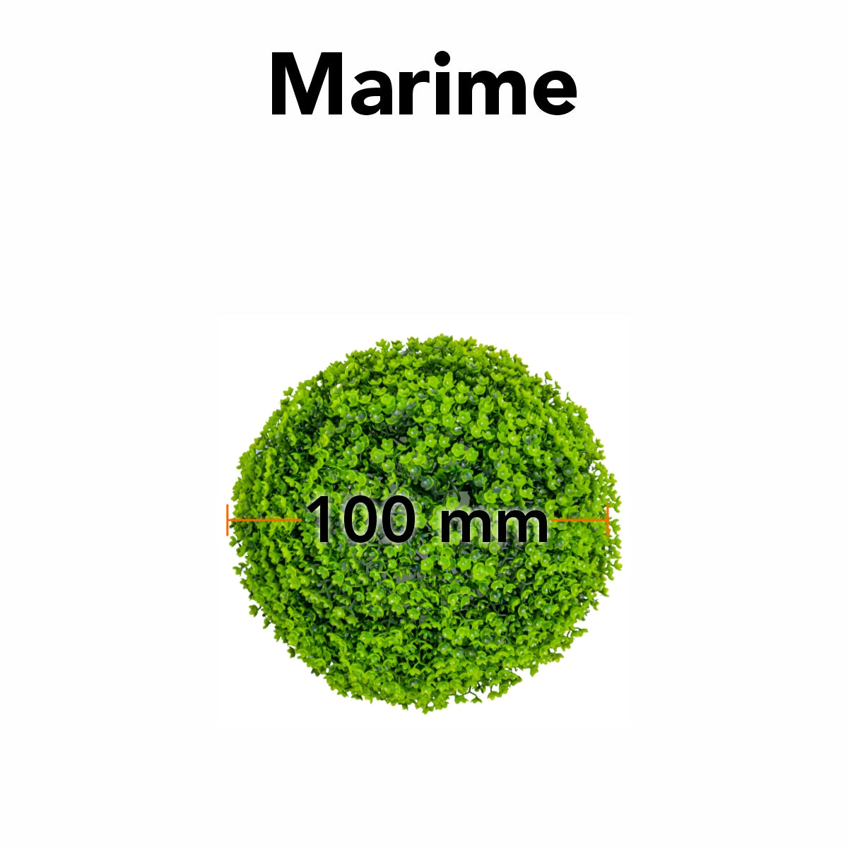 Sfera din plante artificiale, cu flori, Naimeed D5938, Verde Inchis, 100mm