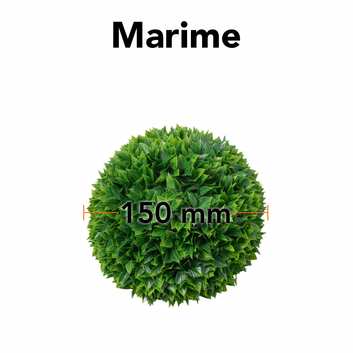 Sfera din plante artificiale, cu flori, Naimeed D5953, Verde intens, 150mm