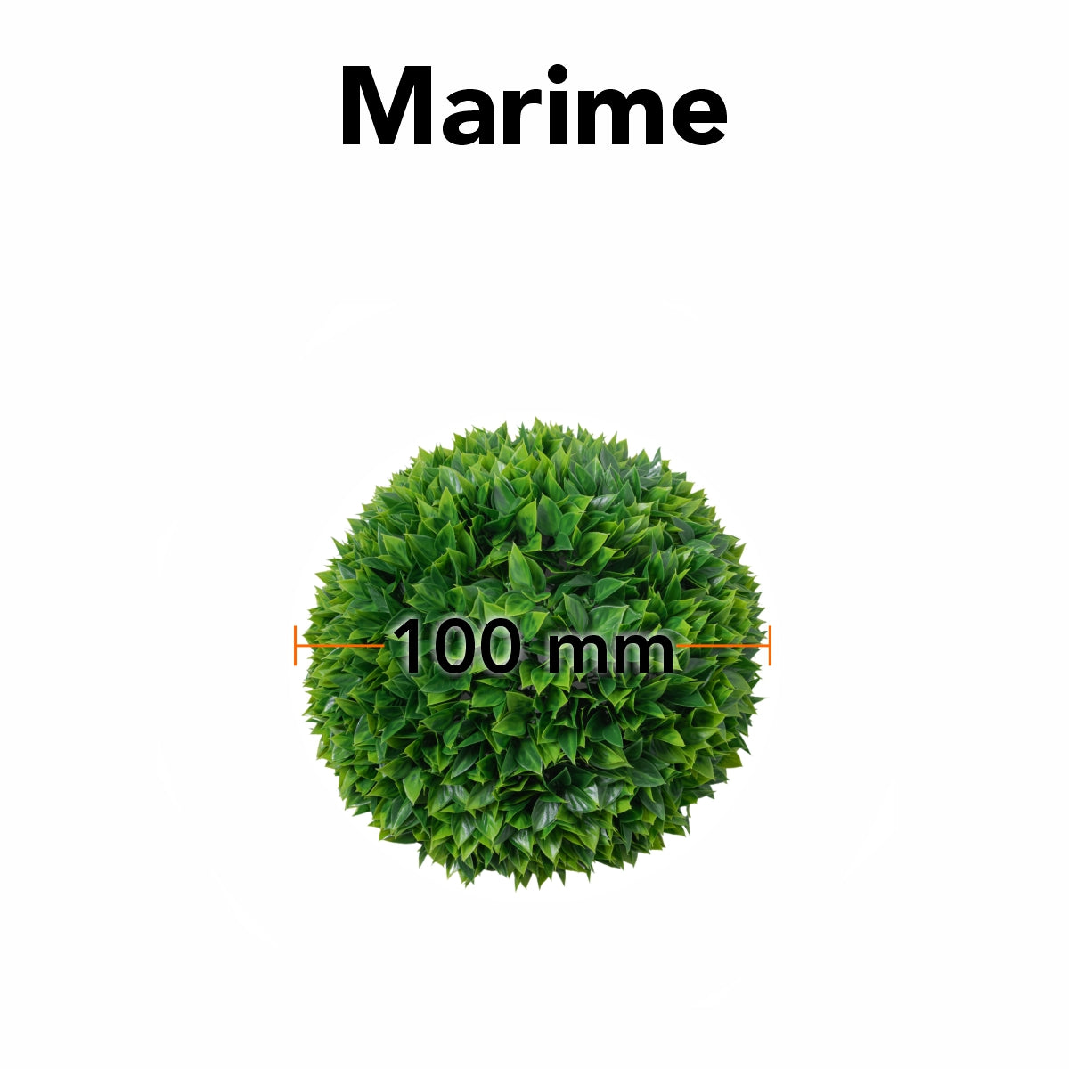 Sfera din plante artificiale, cu flori, Naimeed D5954, Verde intens, 100mm