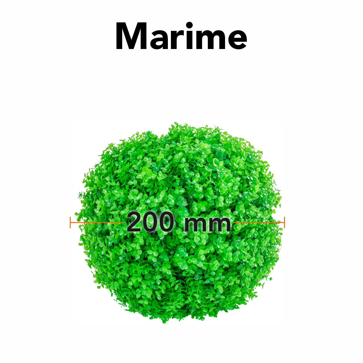 Sfera din plante artificiale, Naimeed D5956, Verde, 200mm