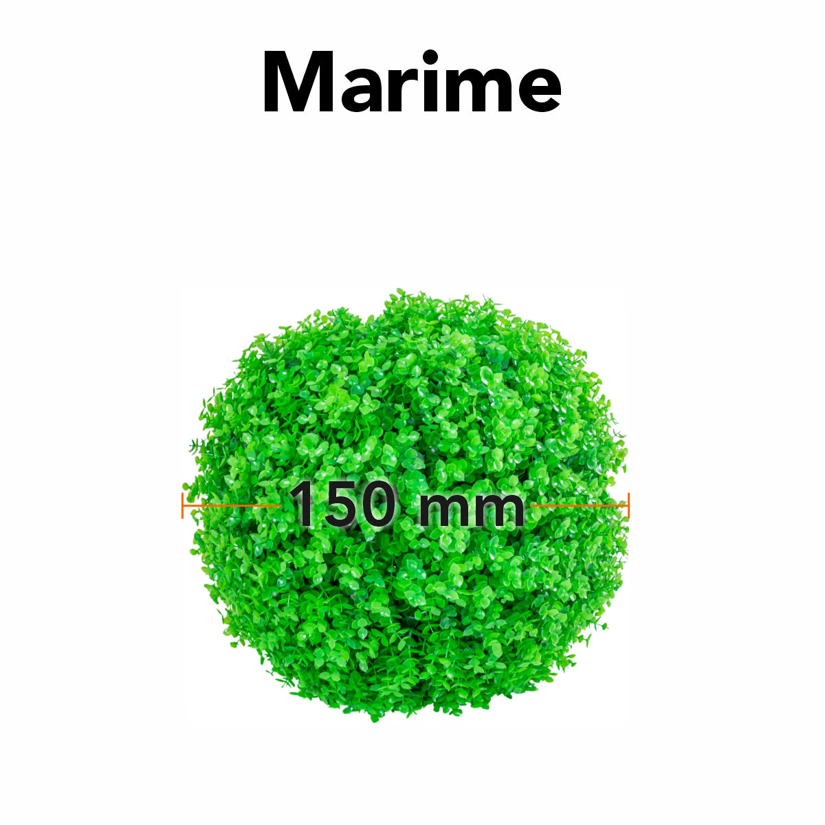 Sfera din plante artificiale, Naimeed D5957, Verde, 150mm