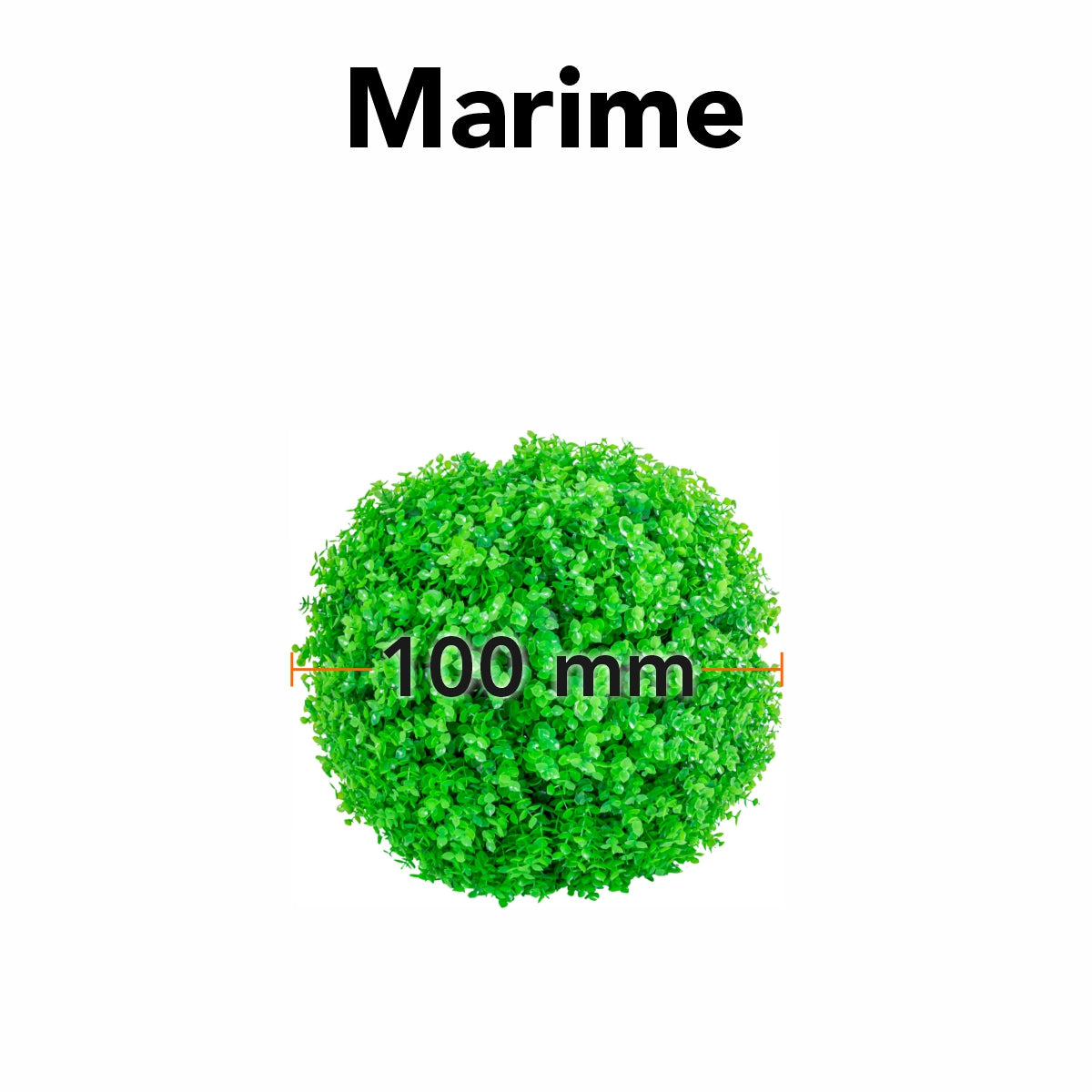 Sfera din plante artificiale, Naimeed D5958, Verde, 100mm