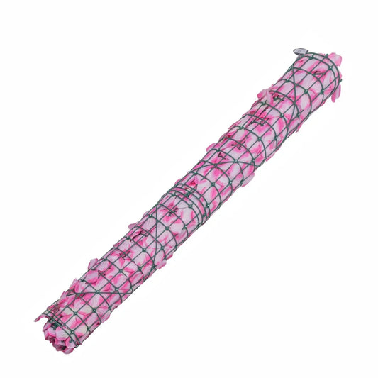 Plasa gard, flori artificiale, Naimeed D5961, paravan pentru balcon, terasa si gard, Roz, 1000x3000mm - 221.ro