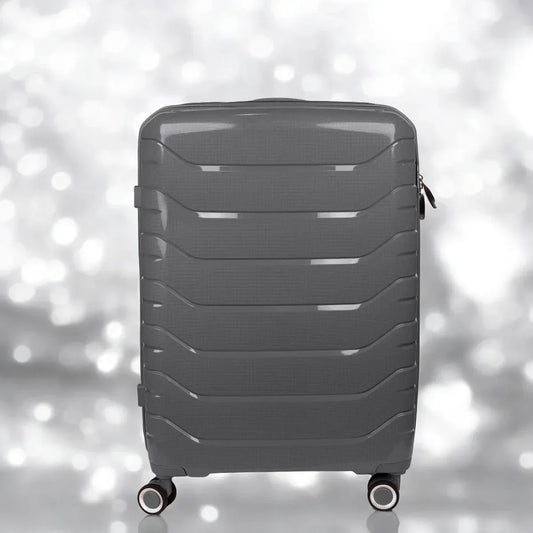 Troler voiaj Mic S, StowAway, Naimeed D5967, 4 roti duble 360 grade, PP, inchidere cifru, Gri, 37x20x48cm - 221.ro