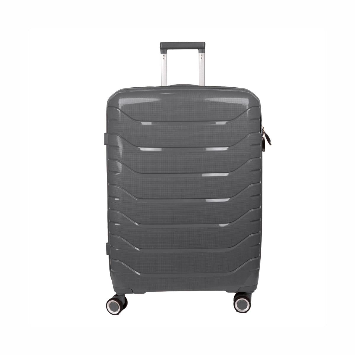 Troler voiaj Mic S, StowAway, Naimeed D5967, 4 roti duble 360 grade, PP, inchidere cifru, Gri, 37x20x48cm