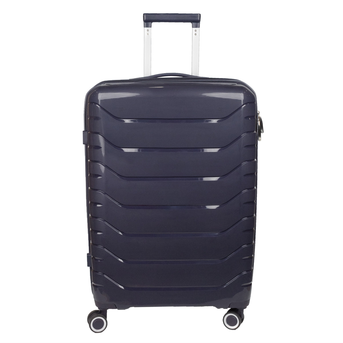 Troler voiaj Mare XL, StowAway, Naimeed D5968, 4 roti duble 360 grade detasabile , PP, inchidere cifru, Mov Inchis, 51x29.5x70cm