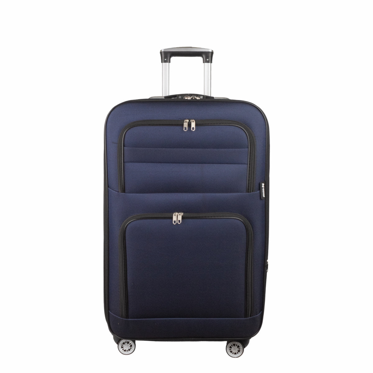 Troler voiaj Mic, Naimeed D5993, 4 roti, material textil, inchidere cifru, Albastru, 37x24x55cm