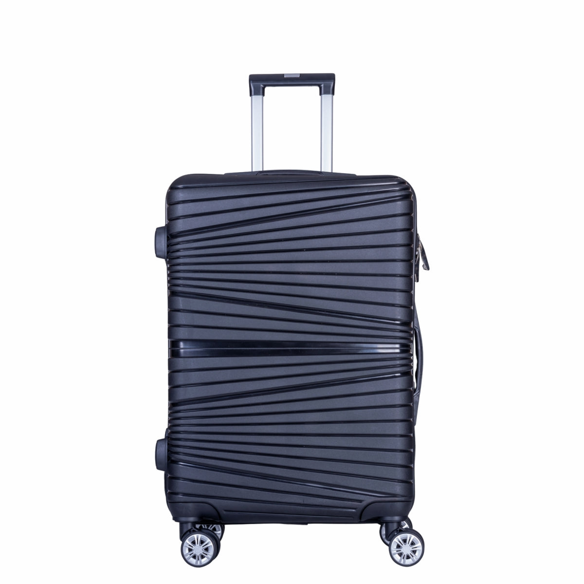 Troler voiaj Mic, Naimeed D6005, 4 roti duble 360 grade, PP, inchidere cifru, Negru, 31x20x43cm