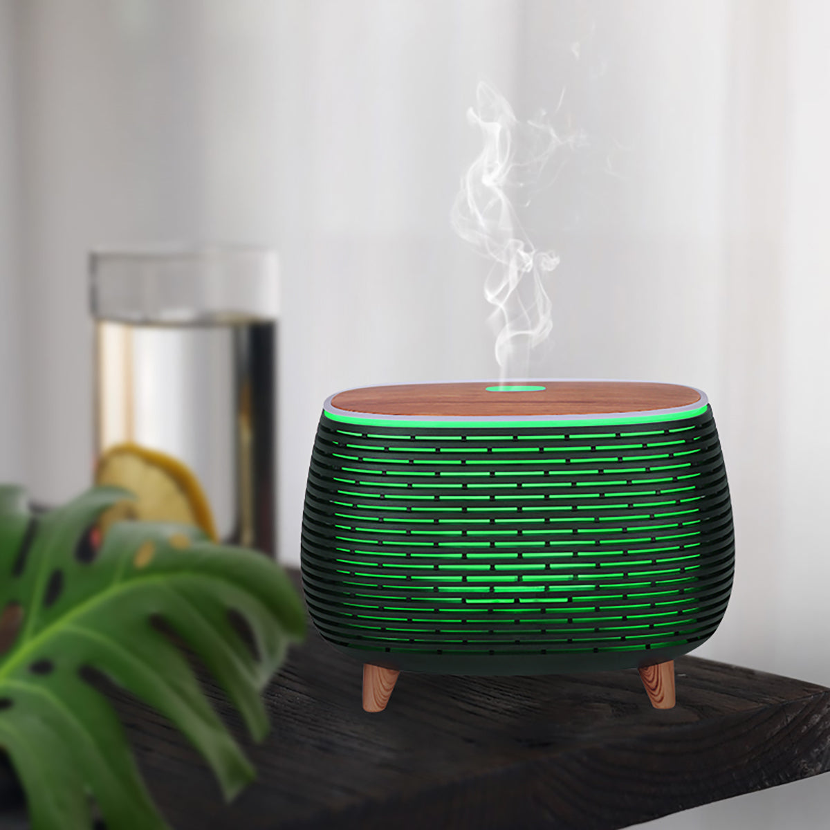 Umidificator cu aromaterapie, Naimeed D6029, Negru, 200x145x123mm