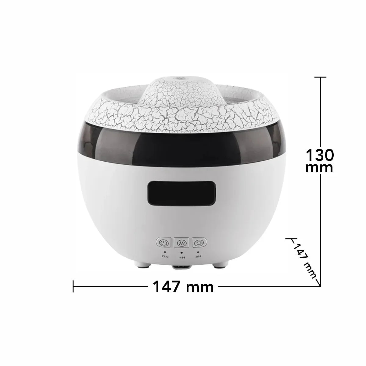 Umidificator cu aromaterapie, Naimeed D6035, Vulcan, Alb, 147x130x147mm - 221.ro