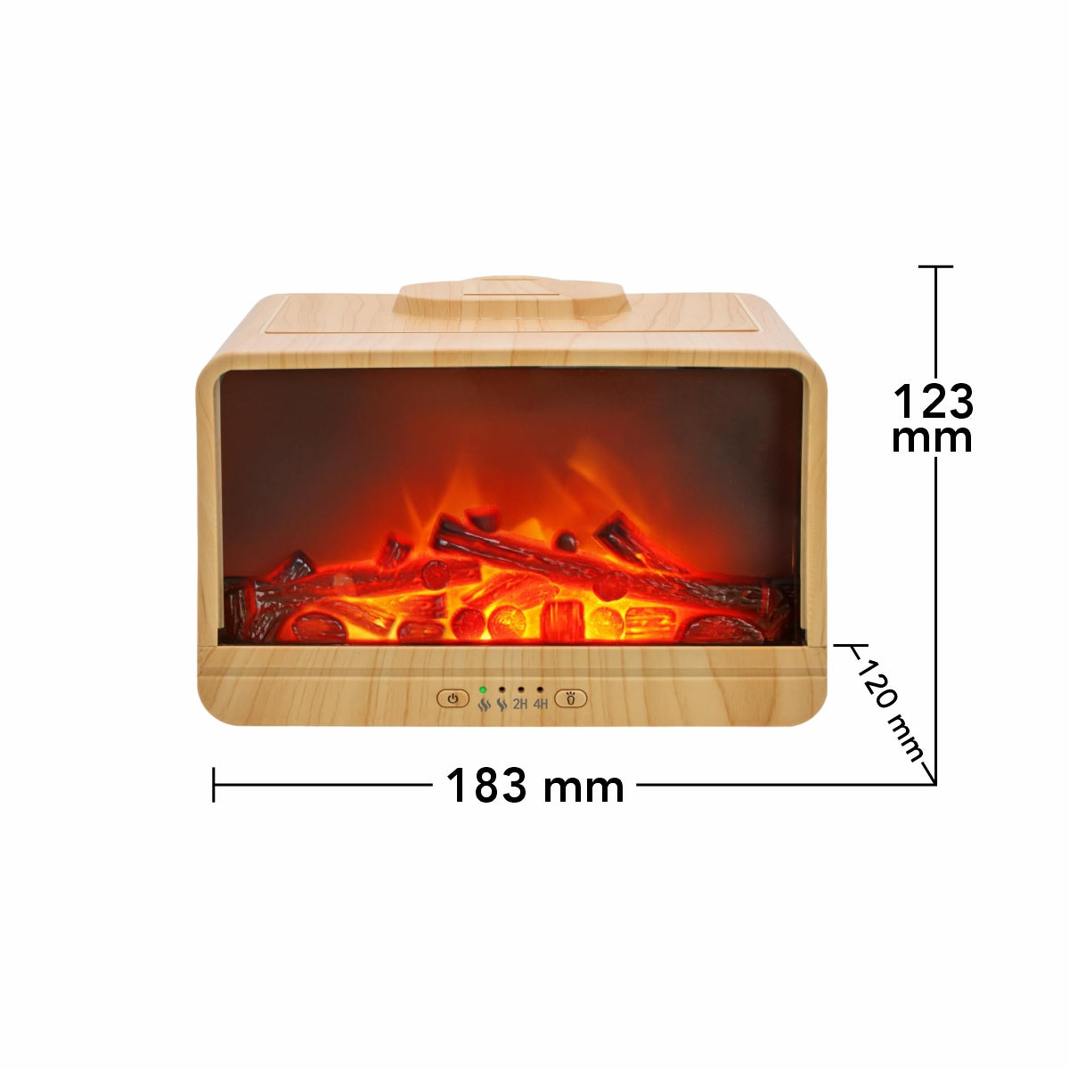 Umidificator cu aromaterapie, Naimeed D6036, Semineu, Maro, 183x125x120mm