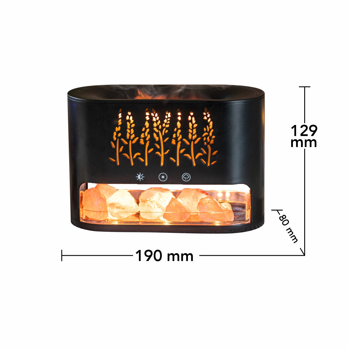 Umidificator cu aromaterapie, Naimeed D6038, Negru, 190x129x80mm