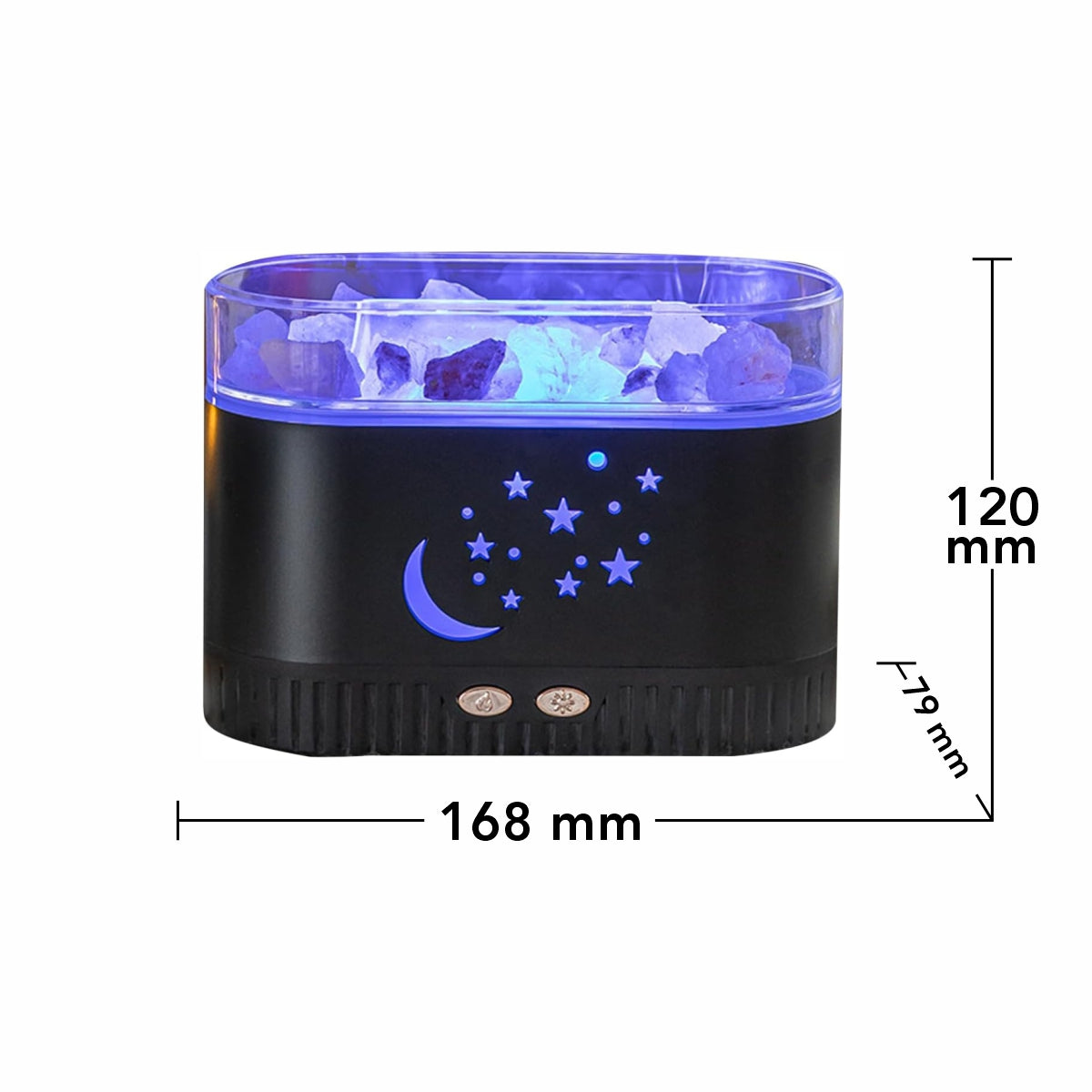 Umidificator cu aromaterapie, Naimeed D6042, Negru, 168x120x79mm