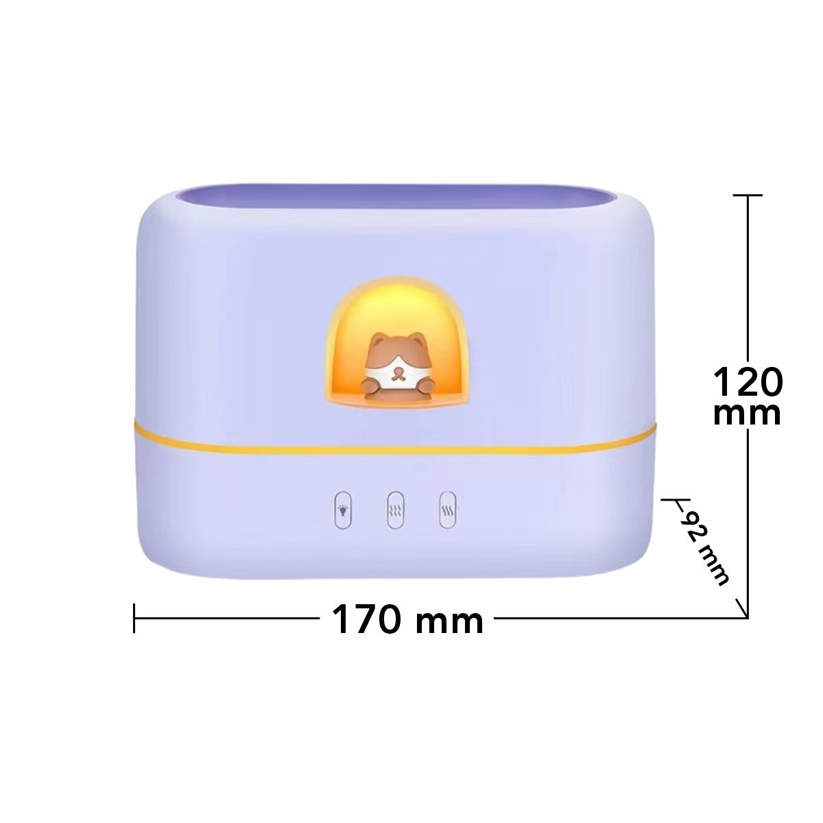 Umidificator cu aromaterapie pentru camera copiilor, Naimeed D6047, Lila, 170x120x92mm