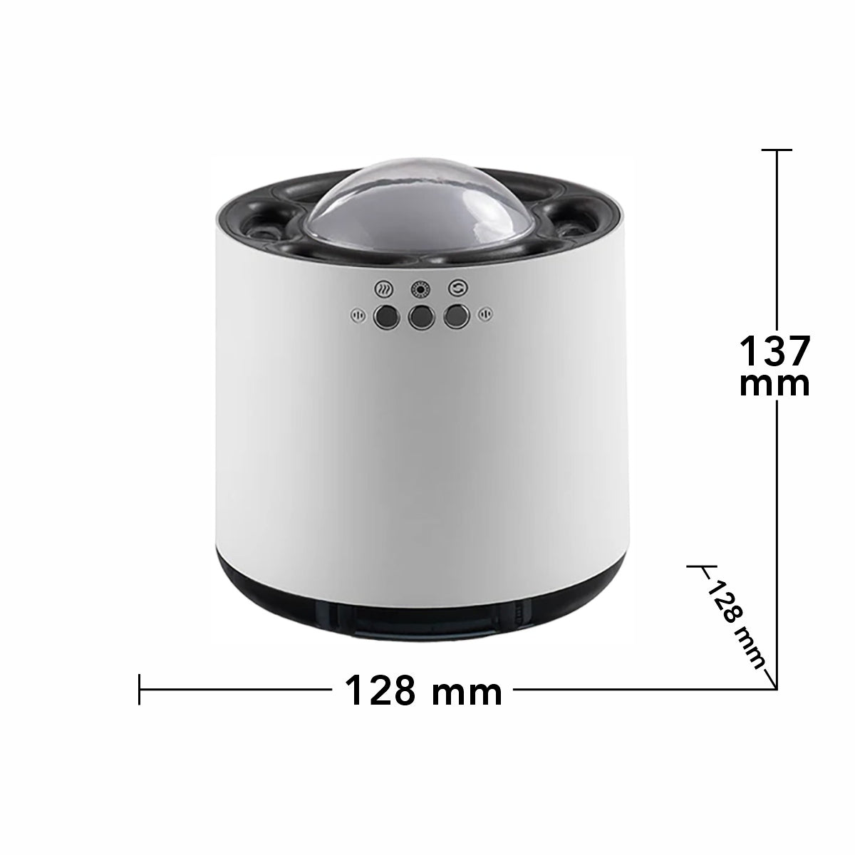 Umidificator cu aromaterapie, Naimeed D6050, Alb, 128x137x128mm