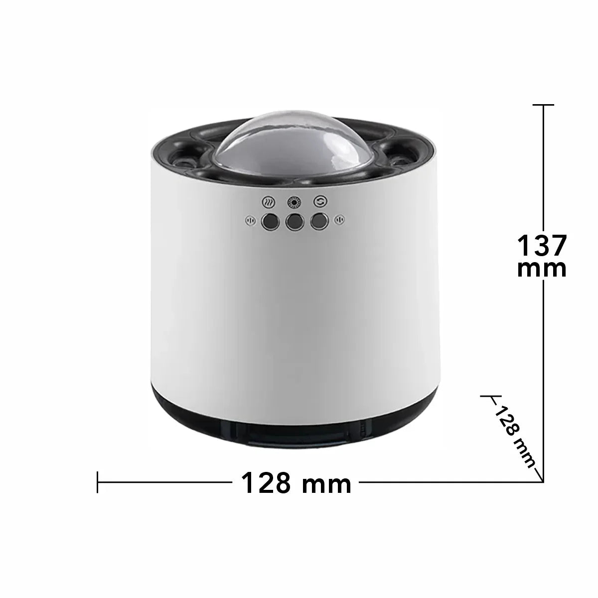 Umidificator cu aromaterapie, Naimeed D6050, Alb, 128x137x128mm - 221.ro
