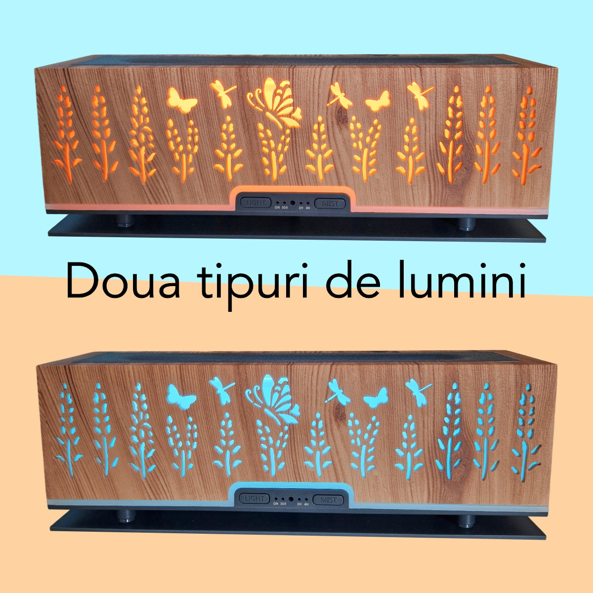 Umidificator cu aromaterapie, Naimeed D6051, Maro, 250x86x69mm