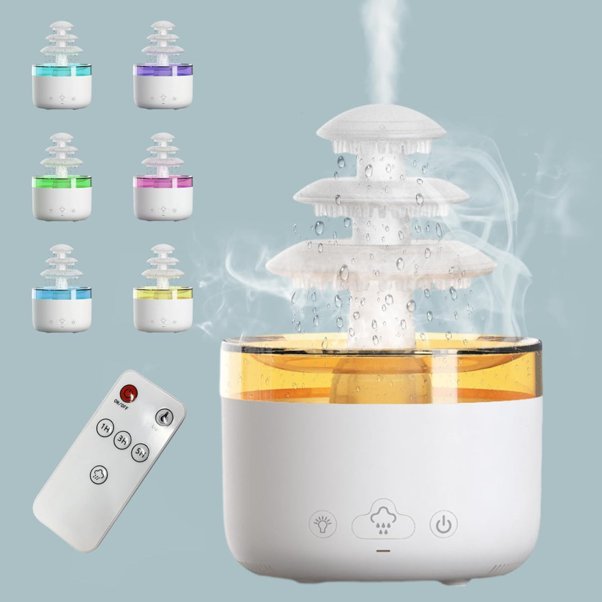 Umidificator cu aromaterapie, Naimeed D6058, Alb, 145x125x145mm