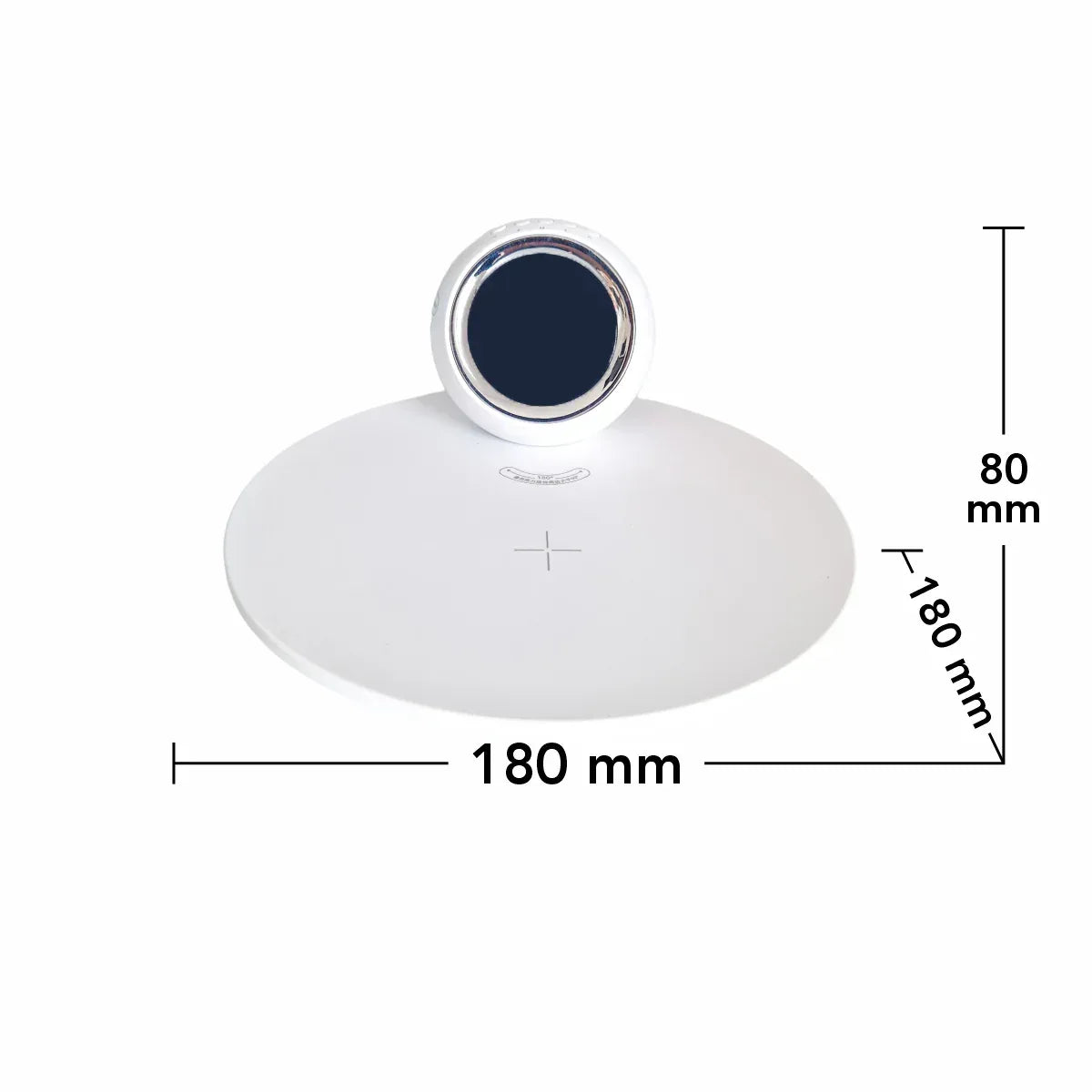 Incarcator wireless cu ceas incorporat si lumina de veghe, Naimeed D6066, Alb, 180x80x180mm - 221.ro