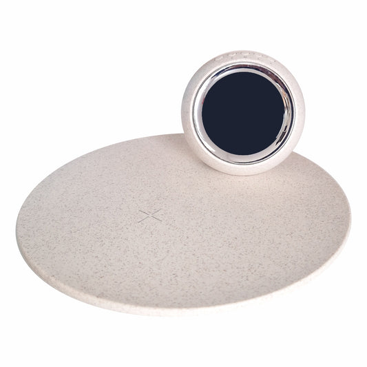 Incarcator wireless cu ceas incorporat si lumina de veghe, Naimeed D6066, Granit, 180x80x180mm