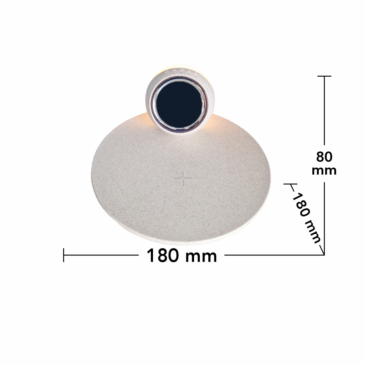 Incarcator wireless cu ceas incorporat si lumina de veghe, Naimeed D6066, Granit, 180x80x180mm