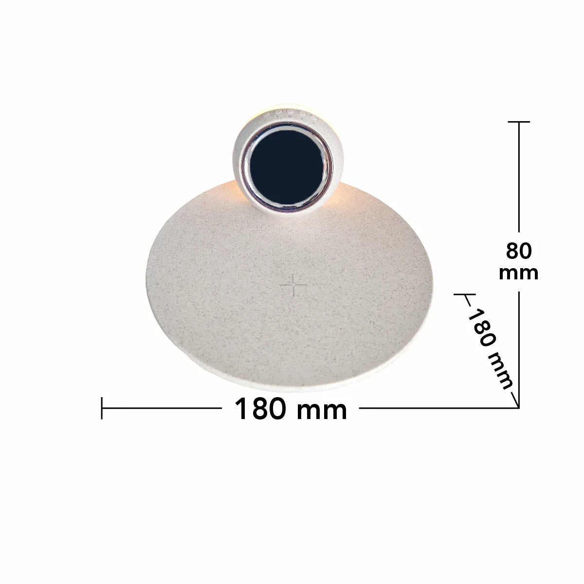 Incarcator wireless cu ceas incorporat si lumina de veghe, Naimeed D6066, Granit, 180x80x180mm - 221.ro