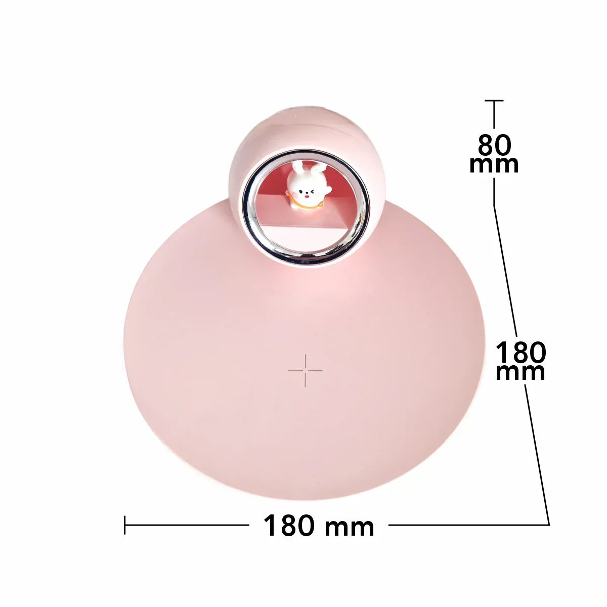 Incarcator wireless pentru copii cu lumina de veghe, Naimeed D6067, Roz, 180x80x180mm - 221.ro