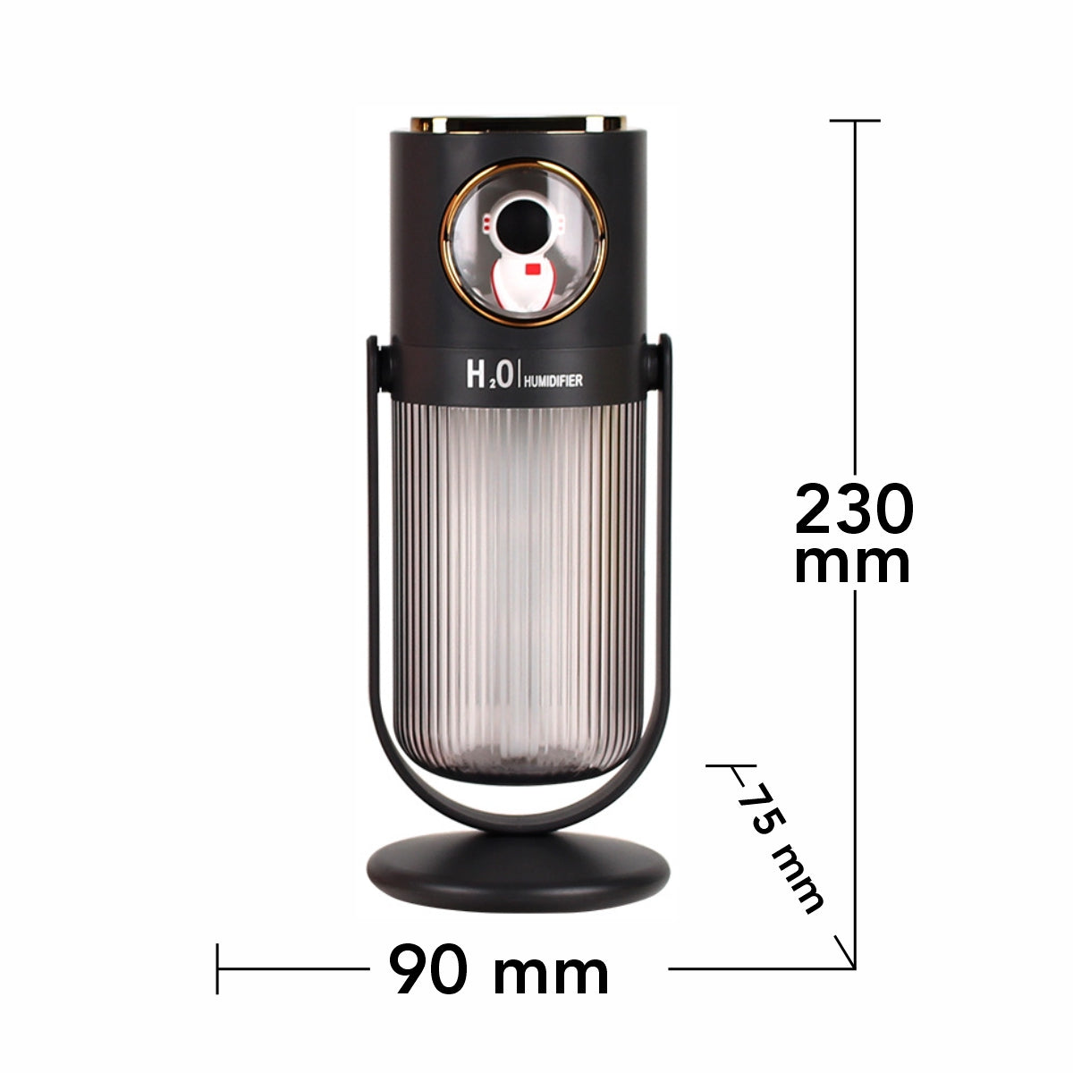 Umidificator cu aromaterapie pentru camera copiilor, Naimeed D6068, Negru, 90x230x75mm