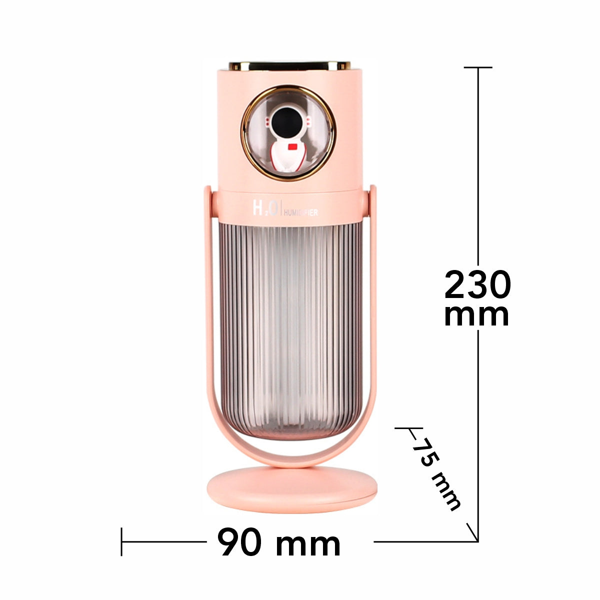Umidificator cu aromaterapie pentru camera copiilor, Naimeed D6068, Roz, 90x230x75mm