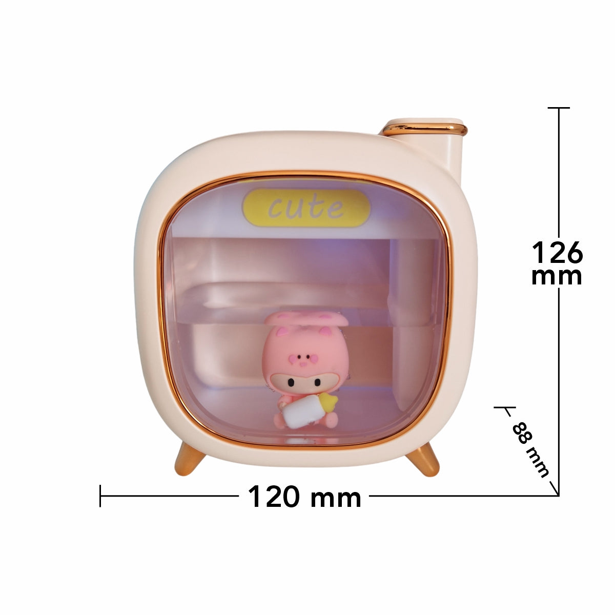 Umidificator cu aromaterapie pentru copii, Naimeed D6069, Roz, 120x126x88mm