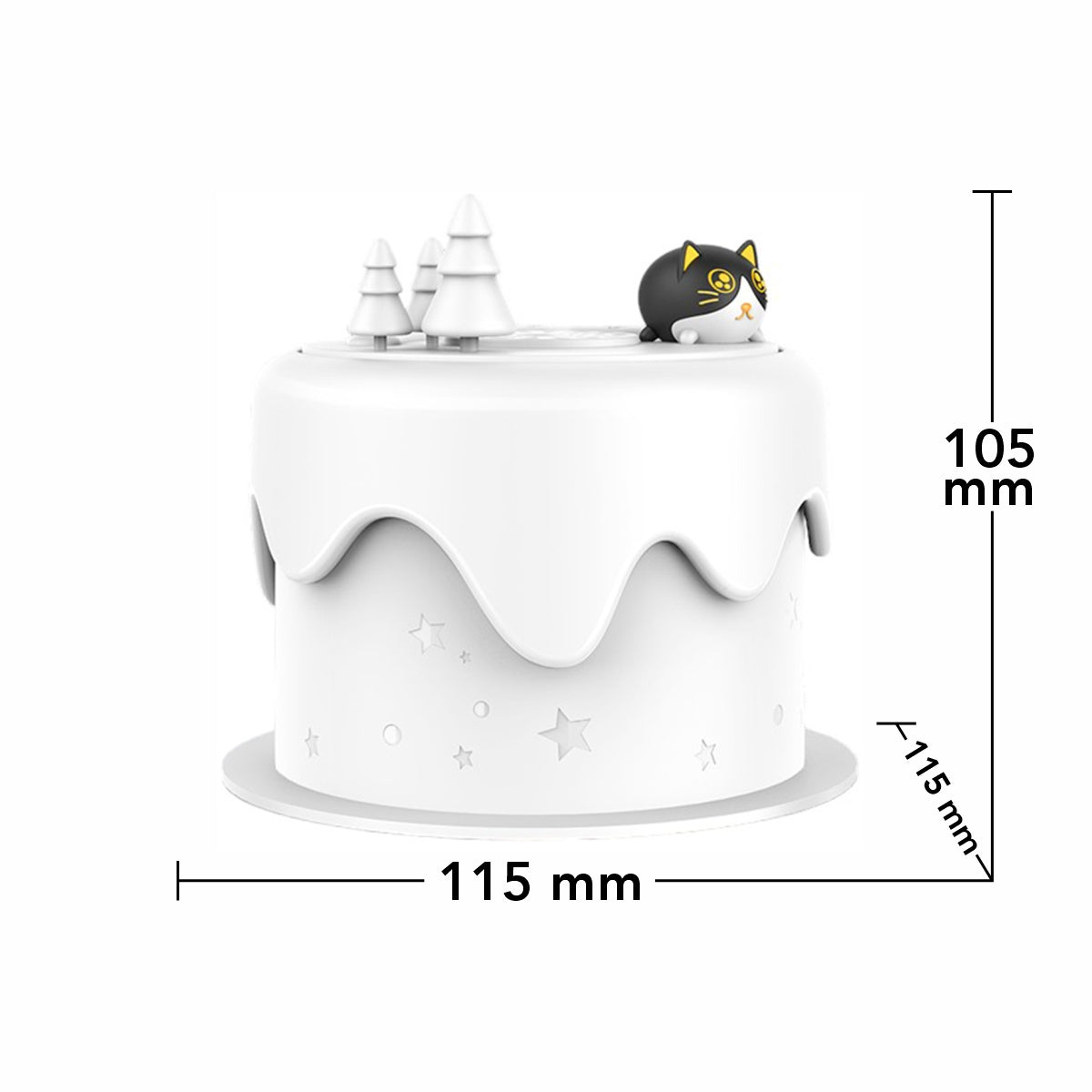 Umidificator cu aromaterapie pentru copii, Naimeed D6070, Alb, 115x105x115mm