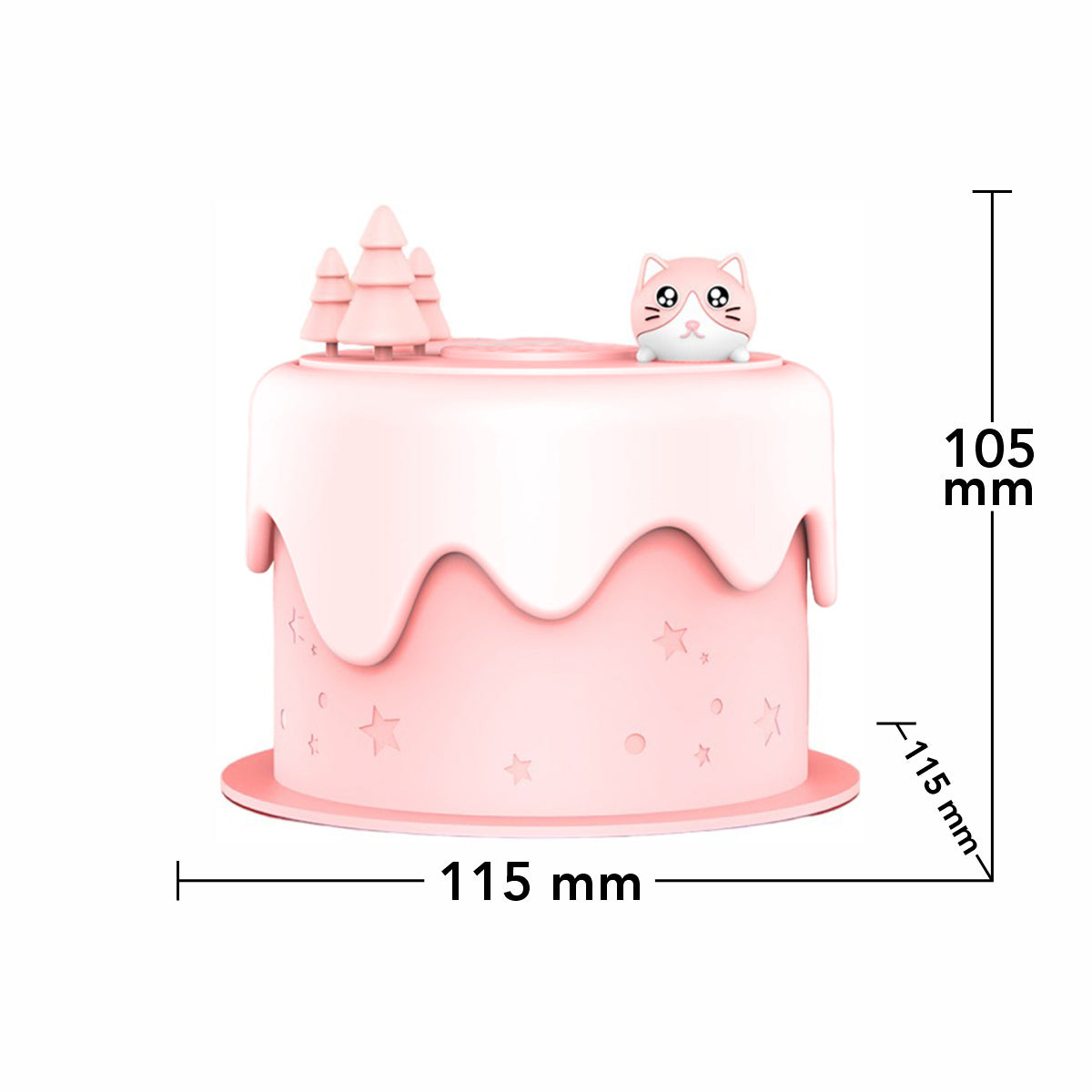 Umidificator cu aromaterapie pentru copii, Naimeed D6070, Roz, 115x105x115mm