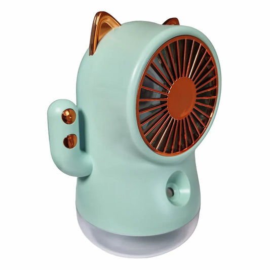 Umidificator cu ventilator si aromaterapie pentru copii, Naimeed D6071, Turcoaz, 125x190x113mm - 221.ro