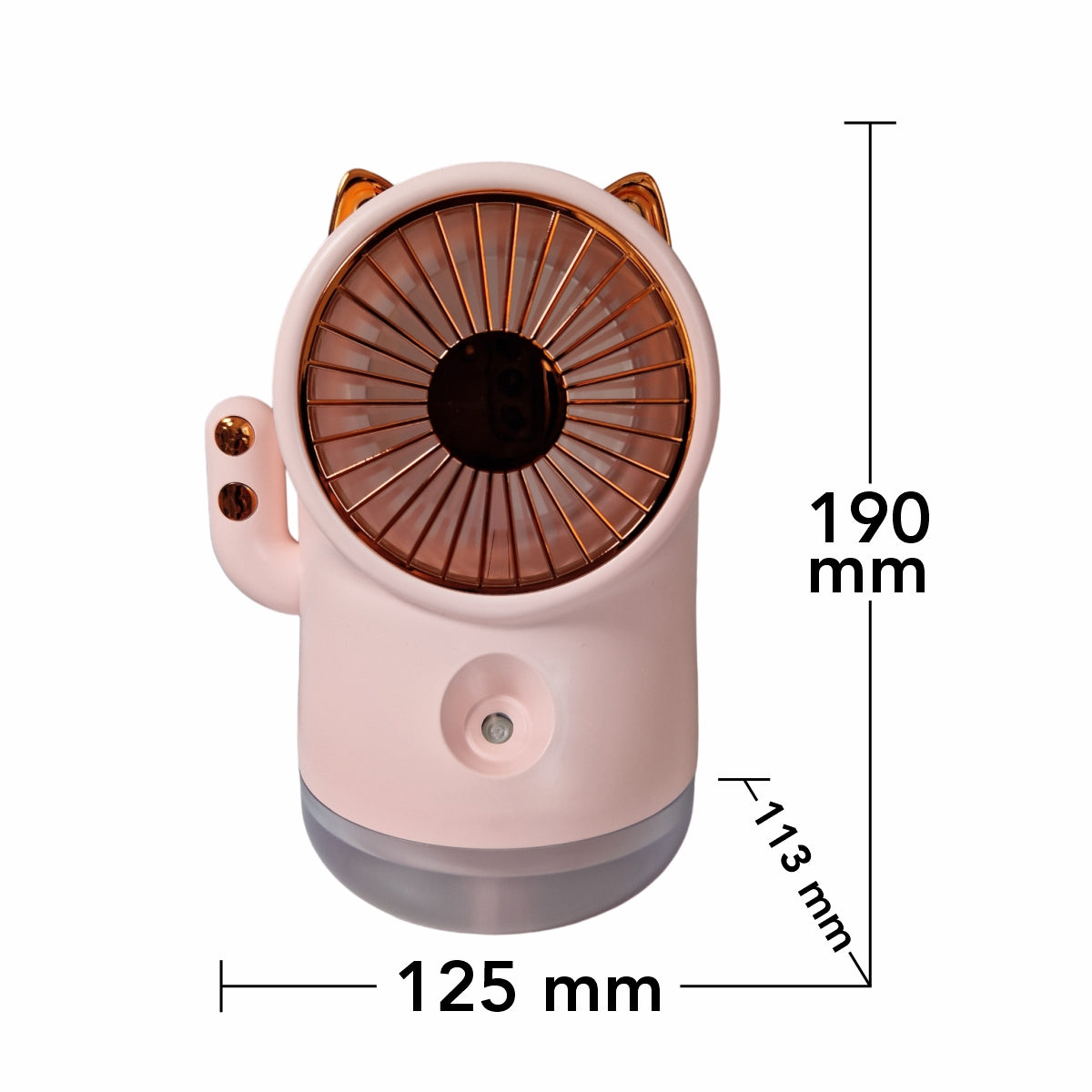 Umidificator cu ventilator si aromaterapie pentru copii, Naimeed D6072, Roz, 125x190x113mm